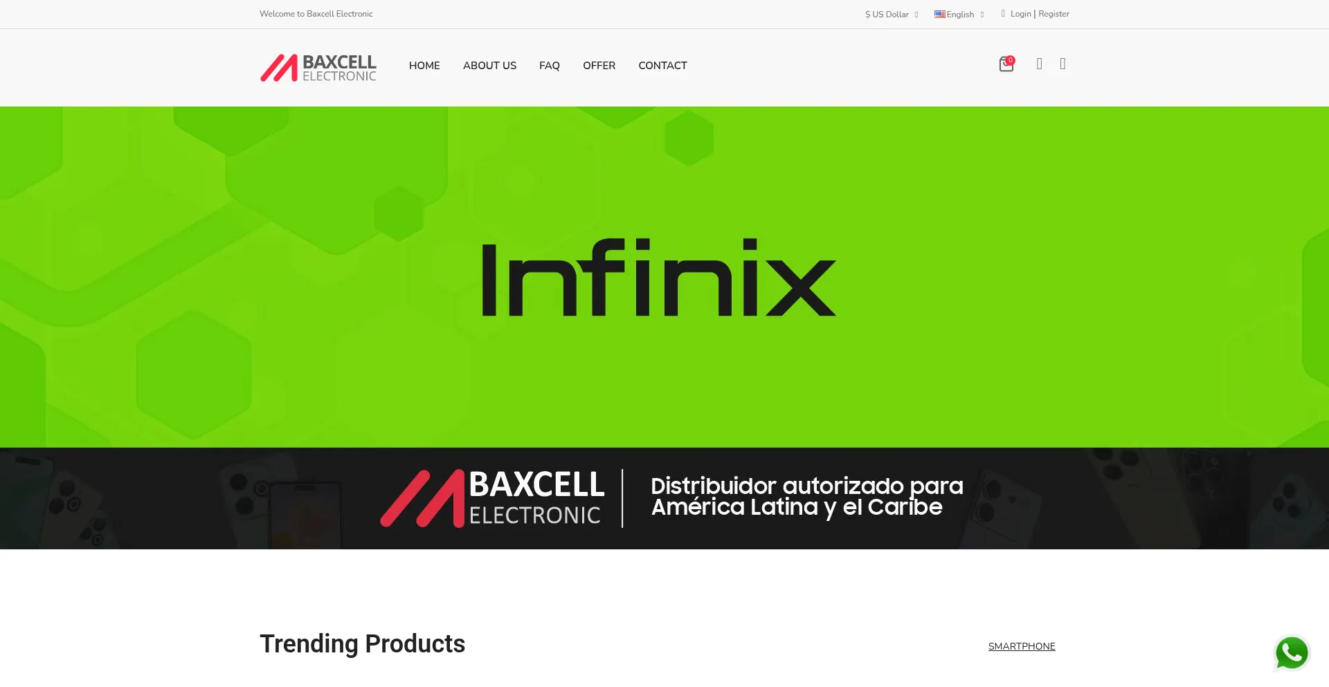 Baxcellelectronic.com Screenshot