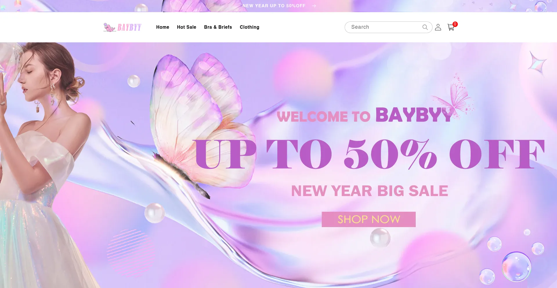 Website screenshot of Baybyy.com