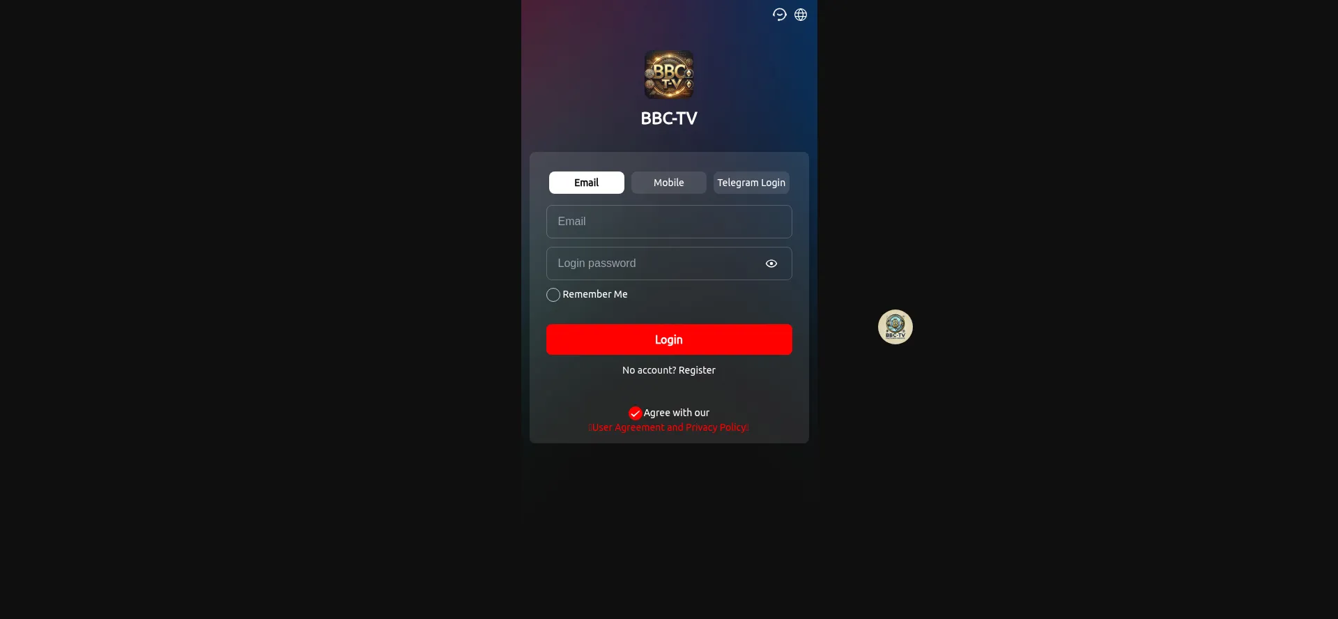 Website screenshot of Bbc-tv.org