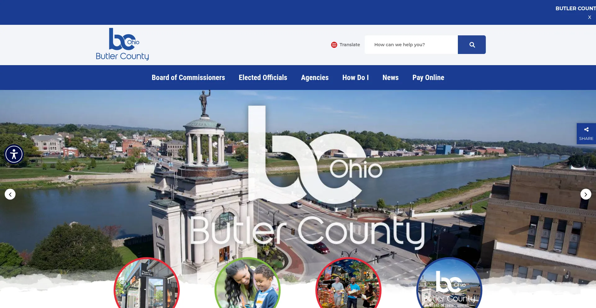 Website screenshot of Bcohio.gov