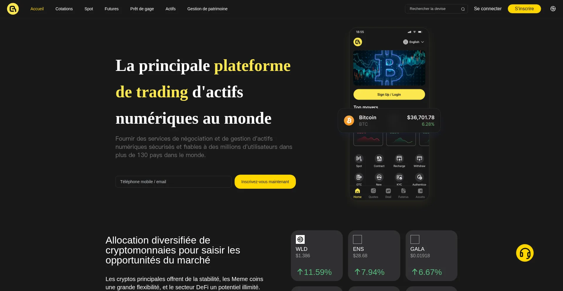 Website screenshot of Bcqecoinfr.com