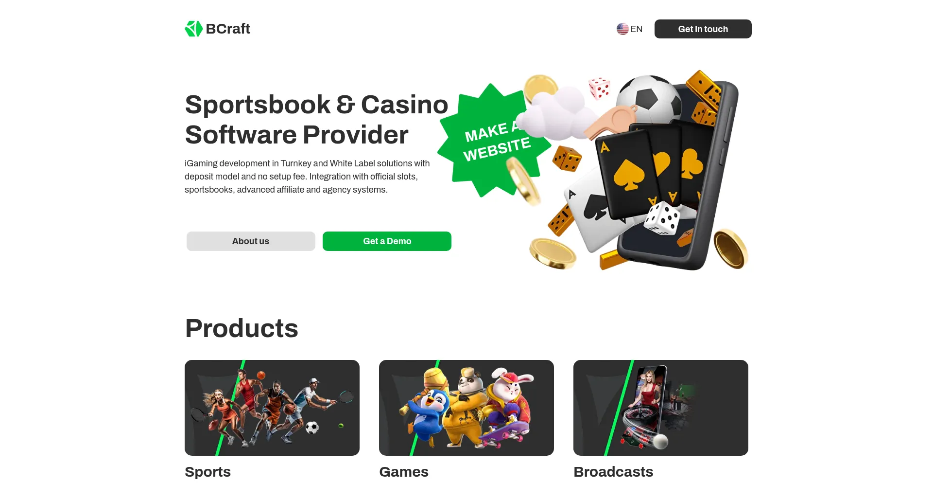Website screenshot of Bcraftsoftware.com