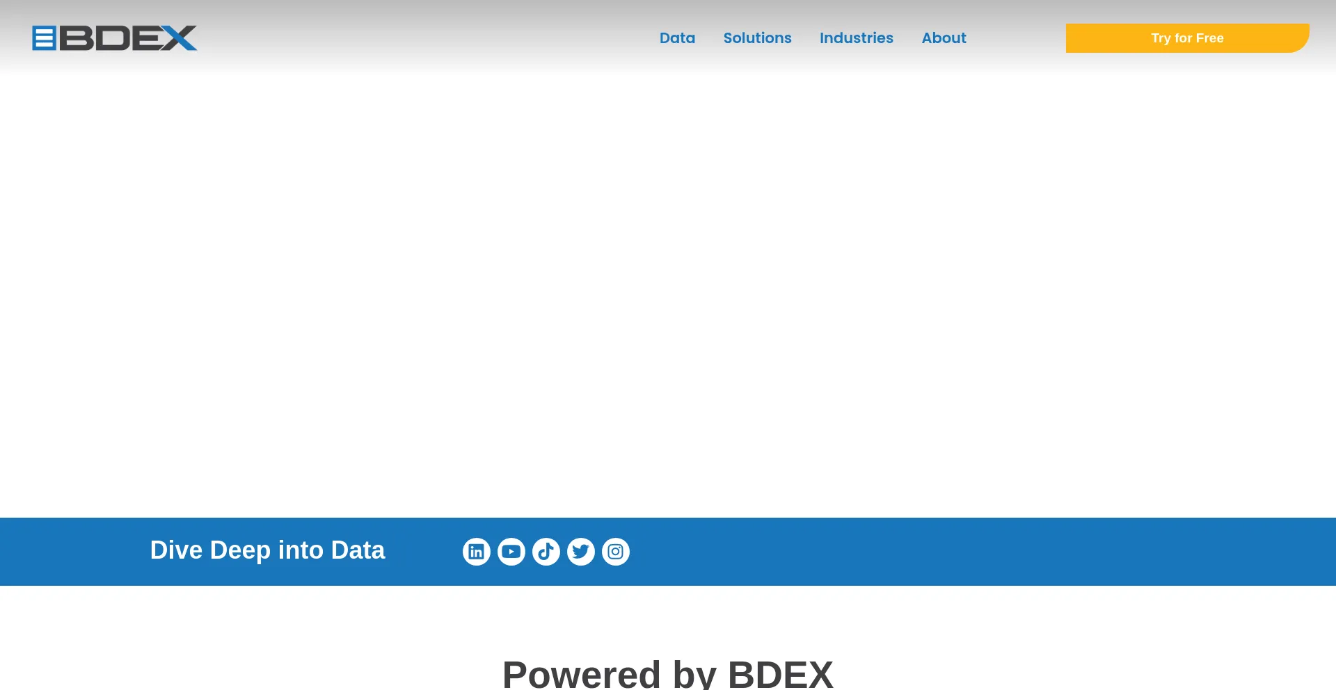 Website screenshot of Bdex.com