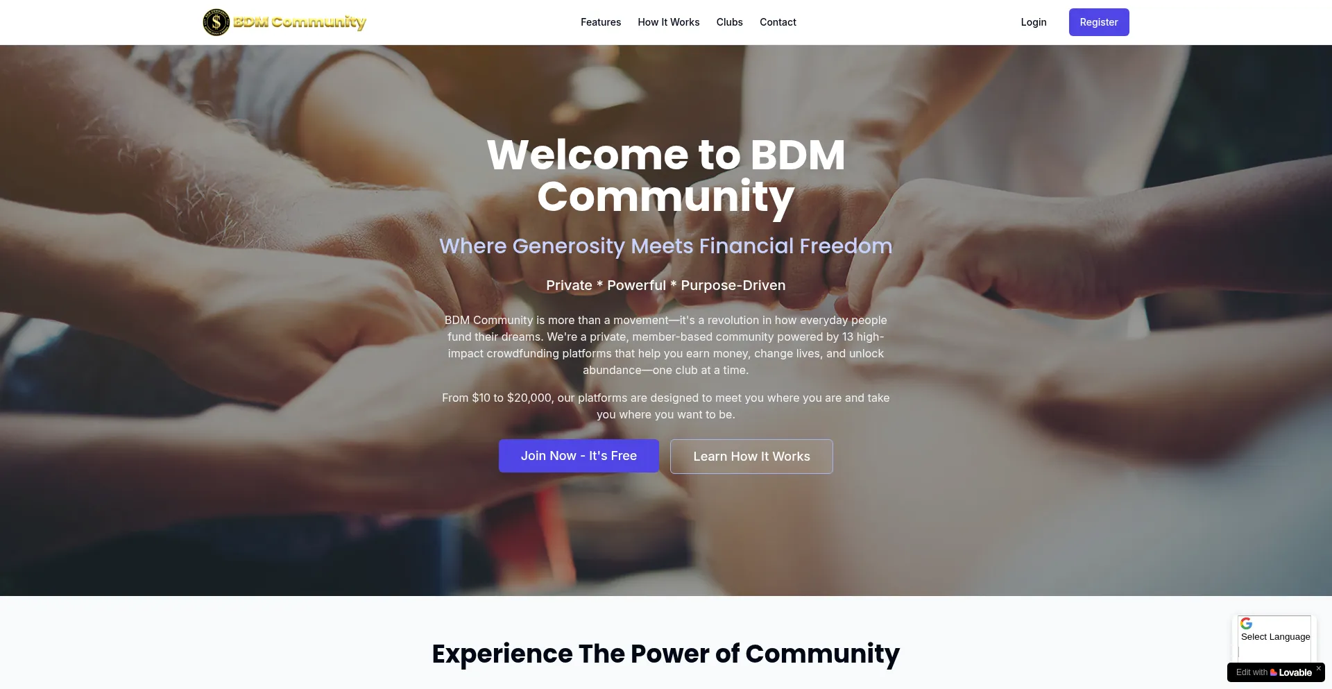 Bdmcommunity.com Screenshot