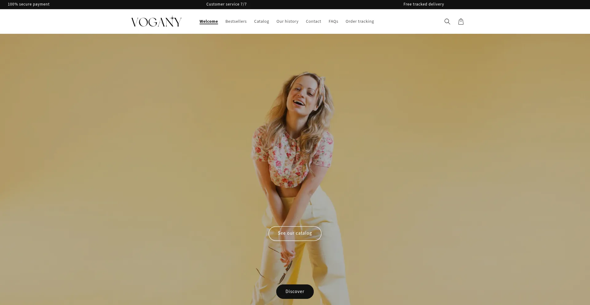 Website screenshot of Be.vogany.com