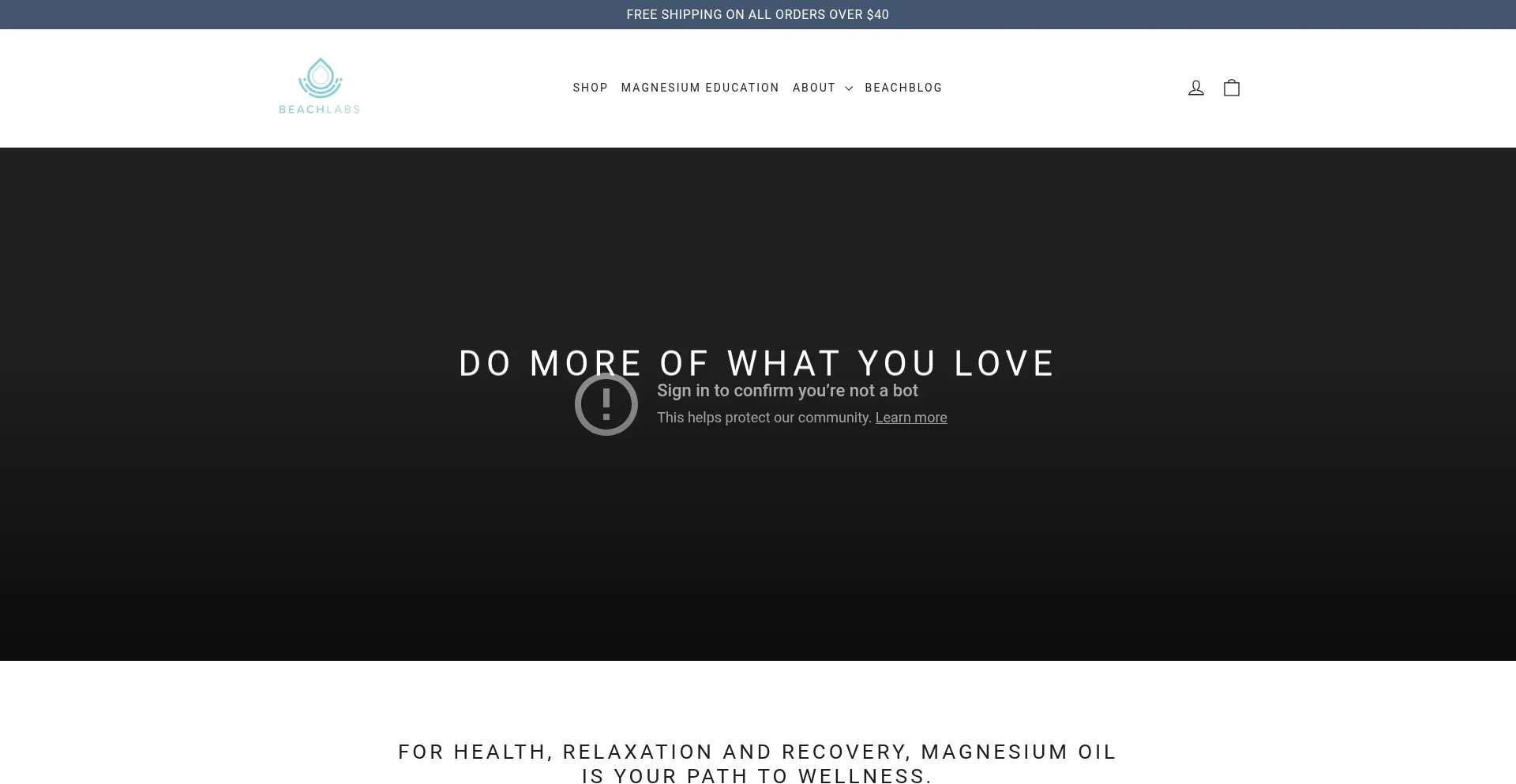Website screenshot of Beachlabs.ca