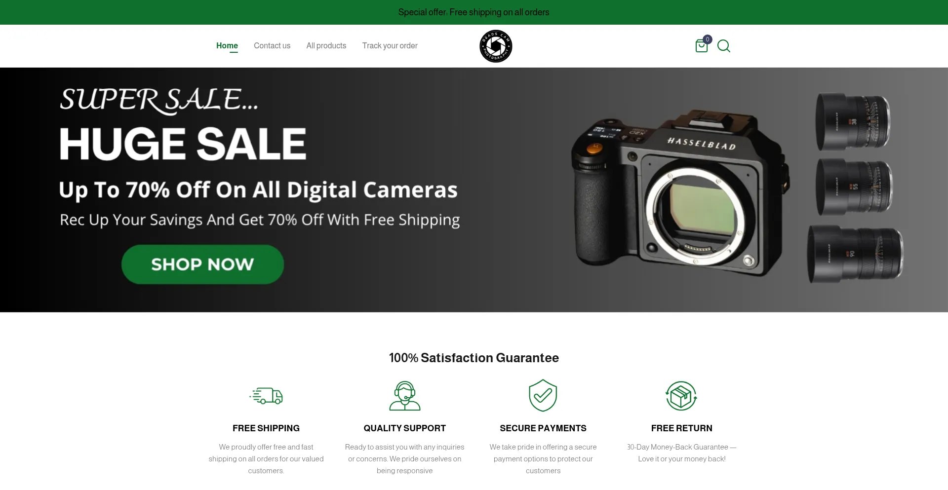 Website screenshot of Beadscam.shop