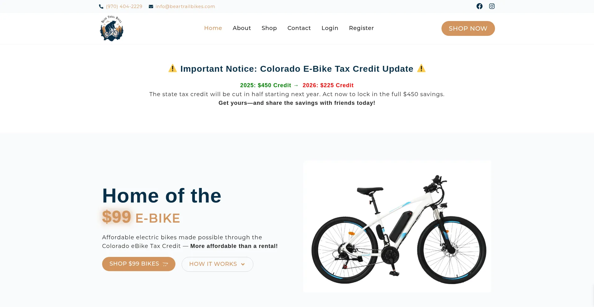Beartrailbikes.com Screenshot