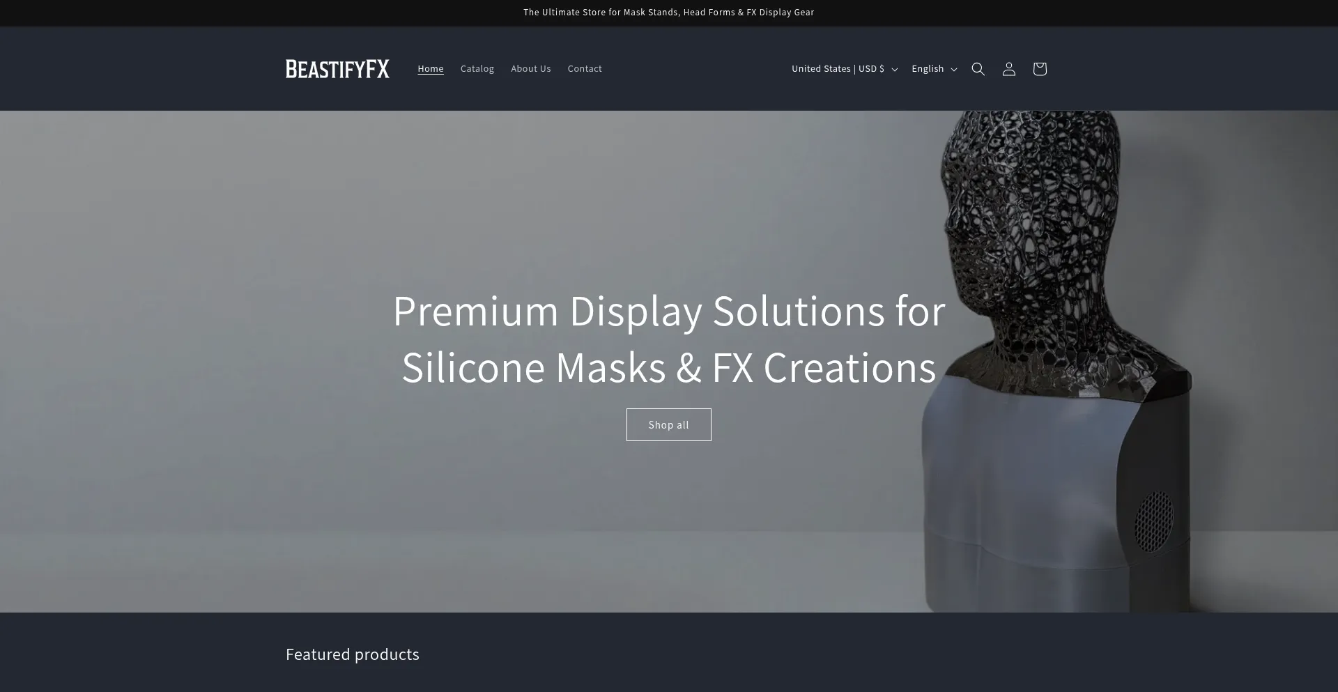 Website screenshot of Beastifyfx.com