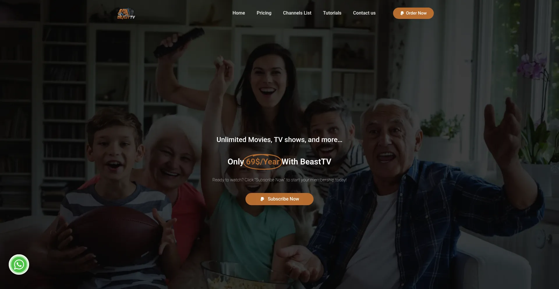 Website screenshot of Beasttv.co