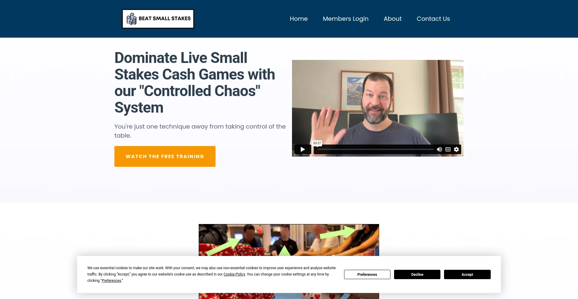 Website screenshot of Beatsmallstakes.com