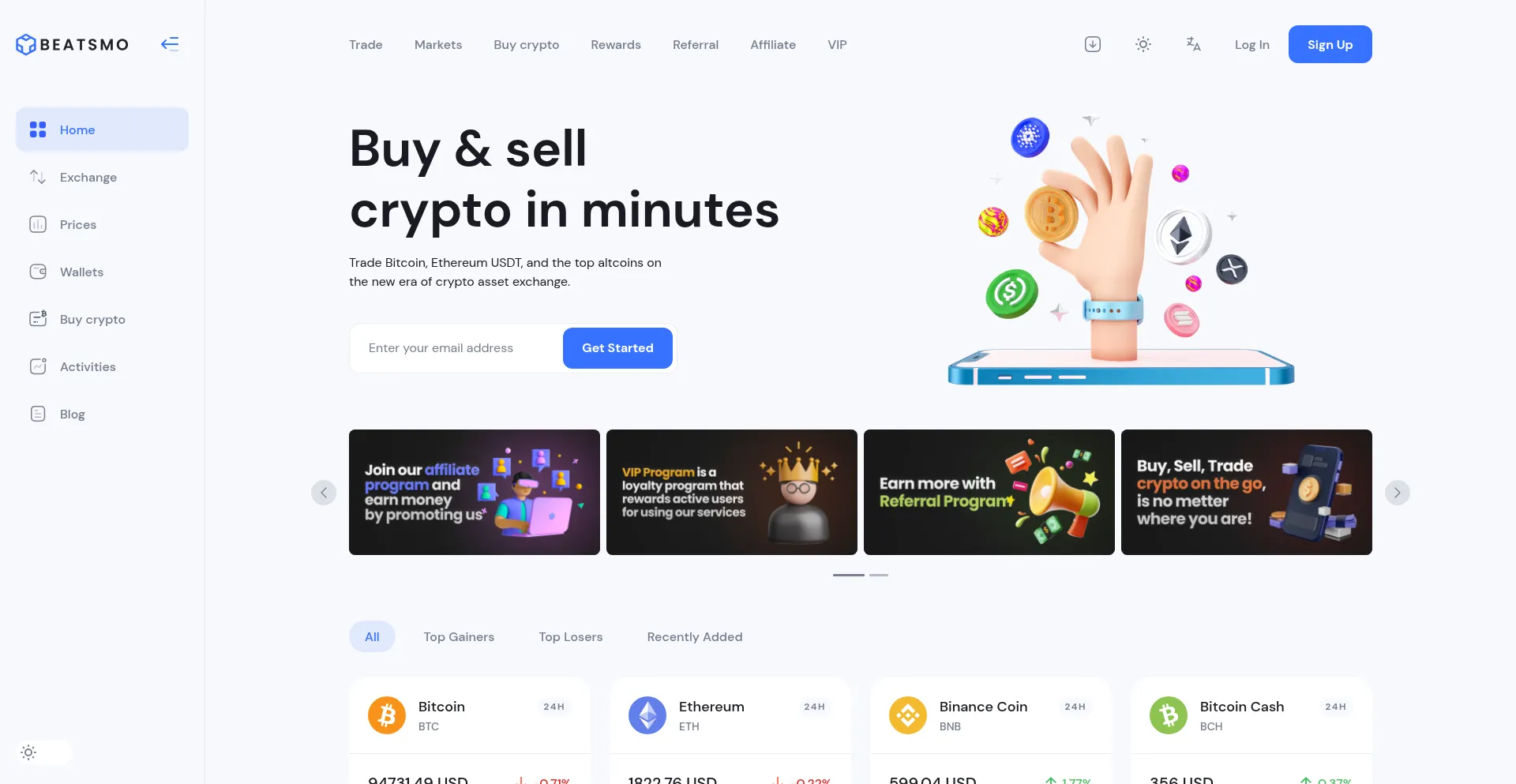 Website screenshot of Beatsmo.com