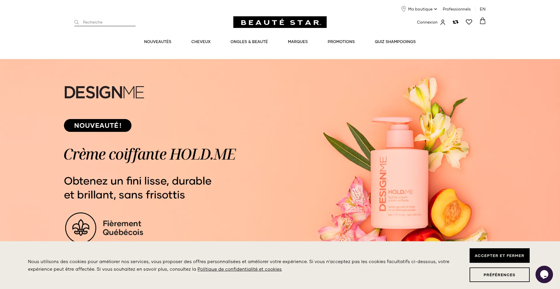 Website screenshot of Beautestar.com