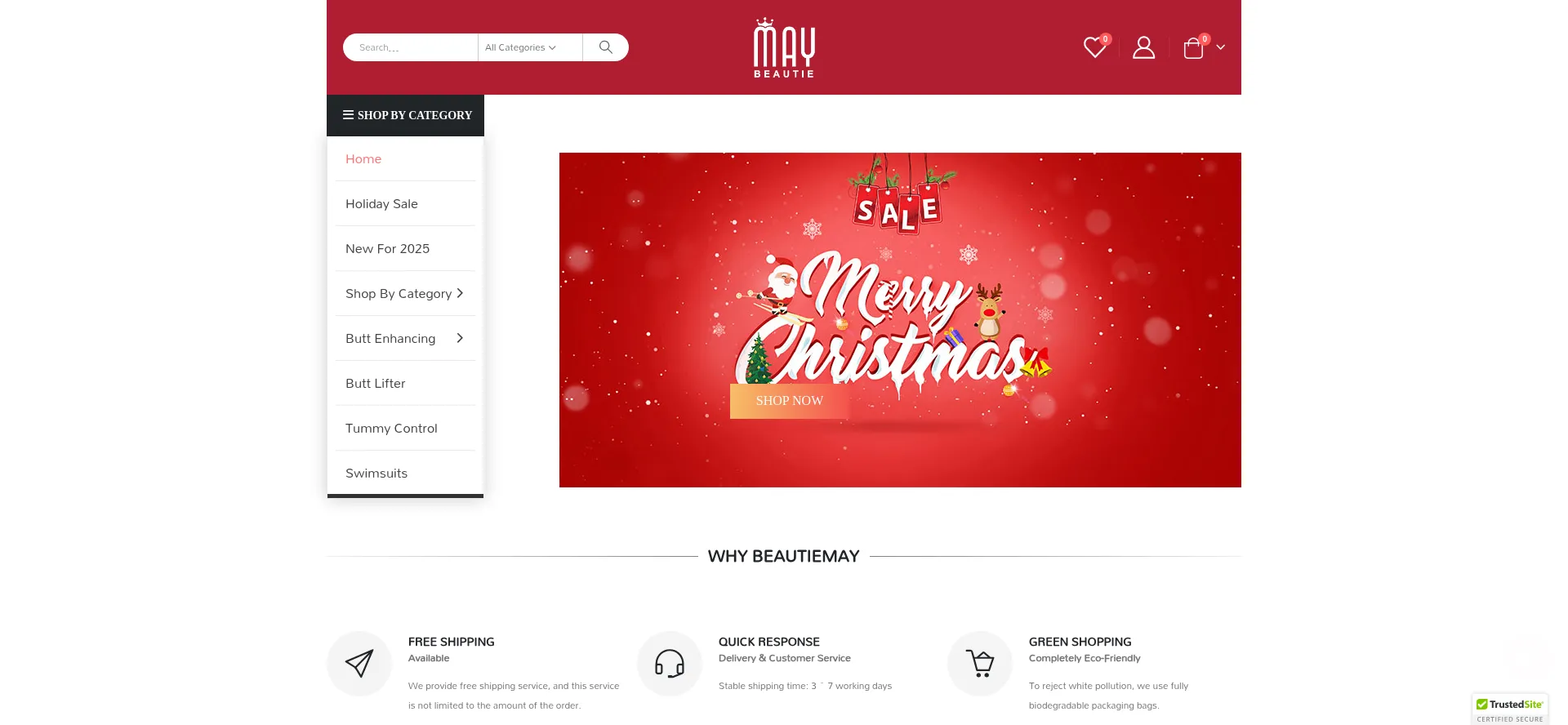 Website screenshot of Beautiemay.com