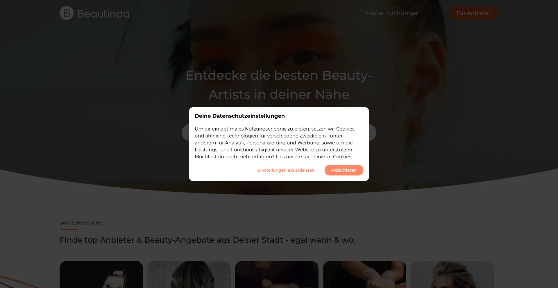 Beautinda.de Screenshot
