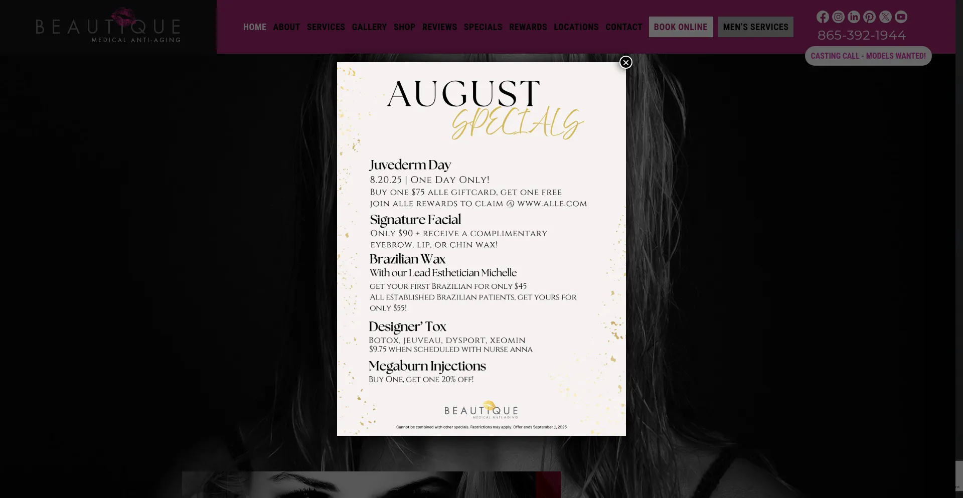 Website screenshot of Beautiquebeautiful.com