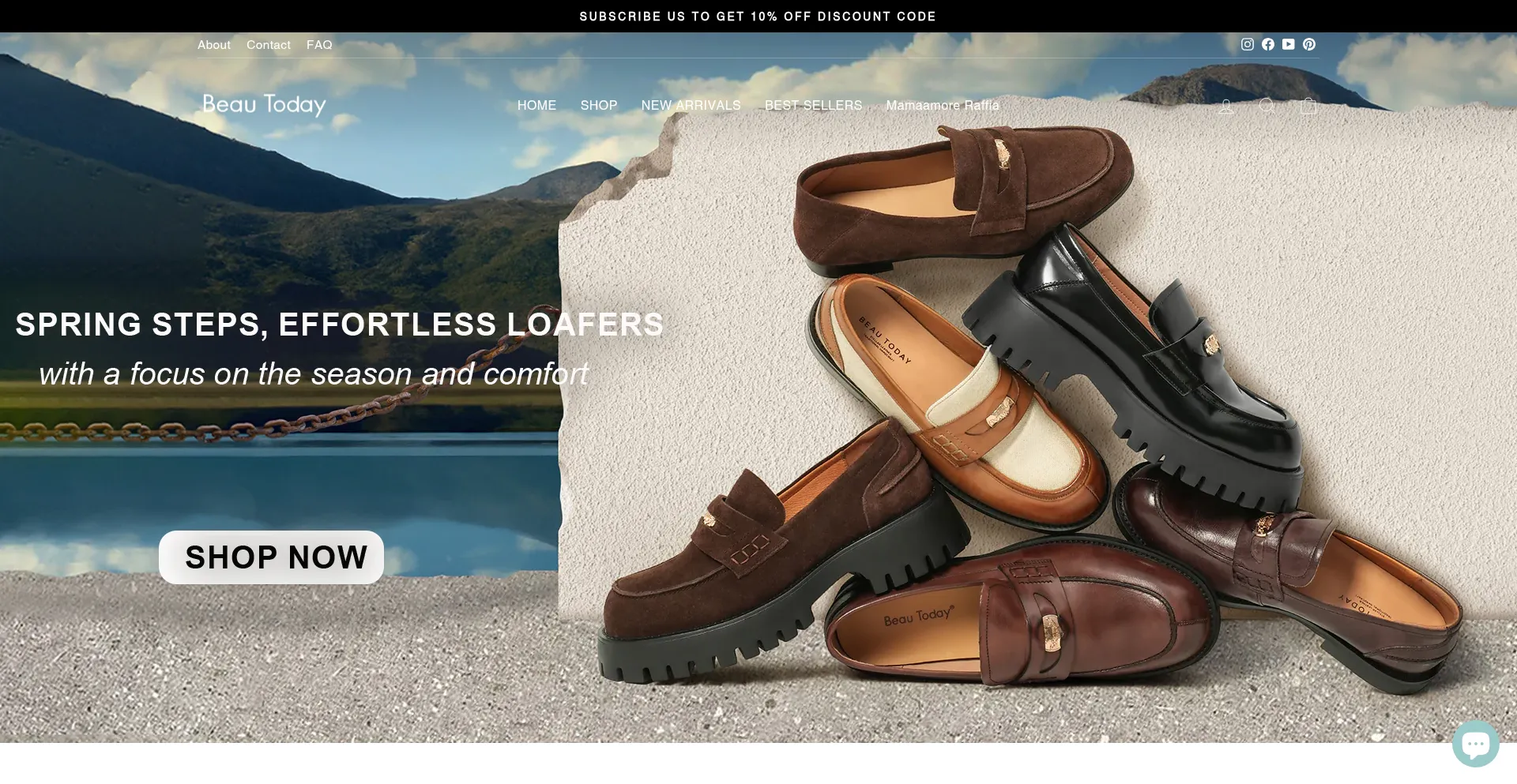 Website screenshot of Beautoday.com