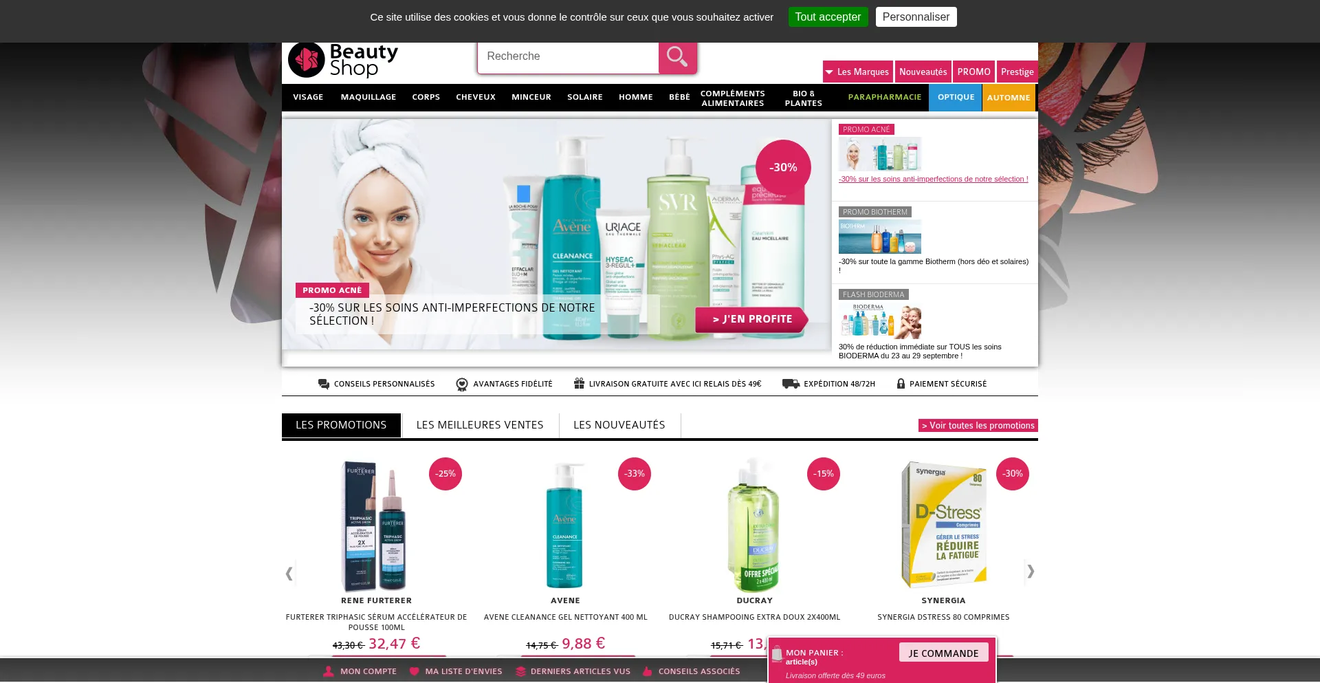 Beautyshop.fr Screenshot