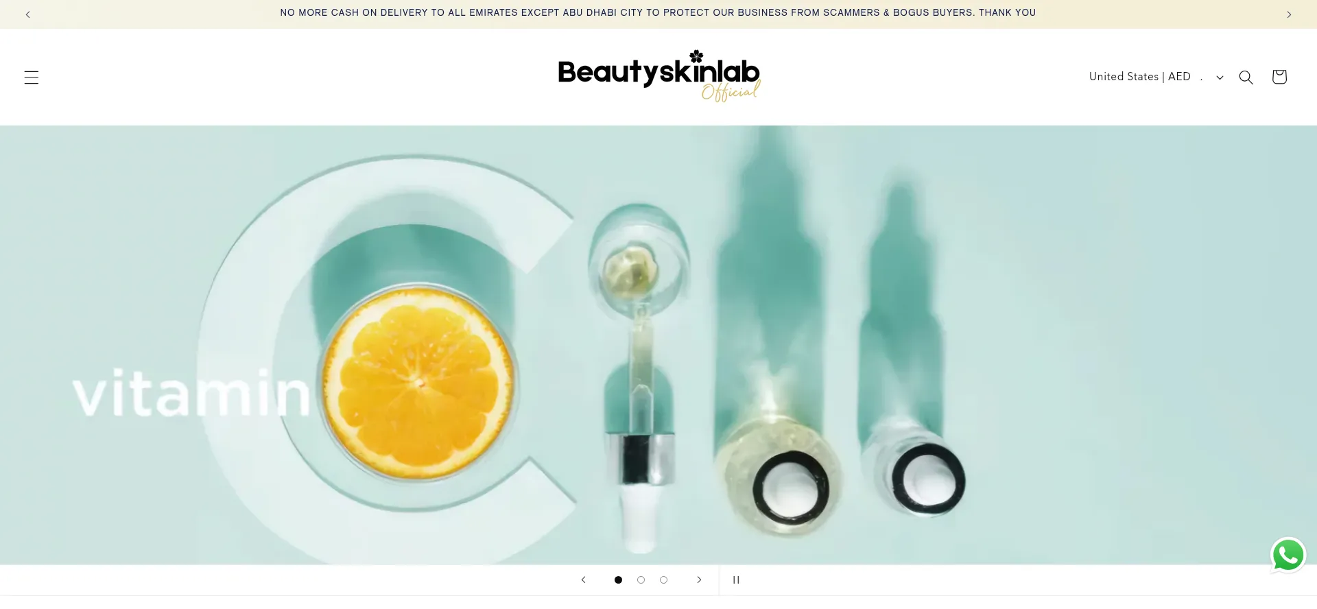 Beautyskinlab.ae Screenshot