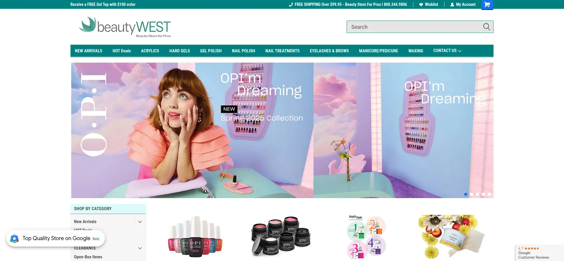 Beautywests.com Screenshot