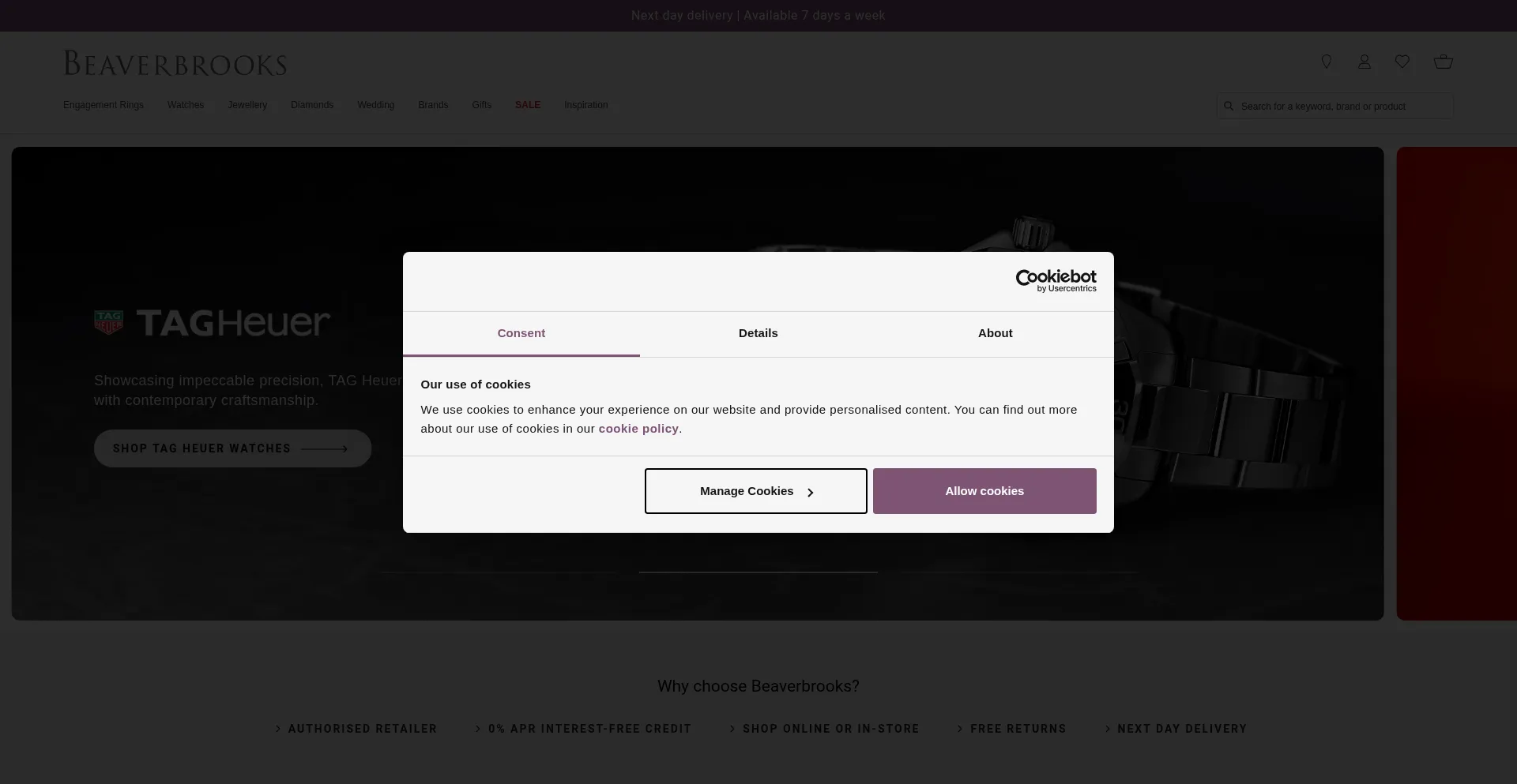 Beaverbrooks.co.uk Screenshot