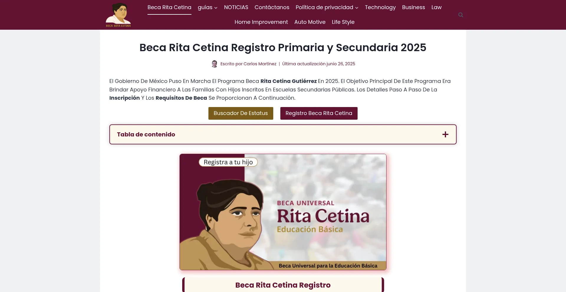 Becasritacetina.net Screenshot