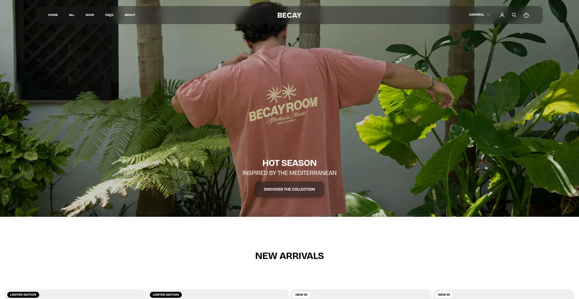 Website screenshot of Becay.store