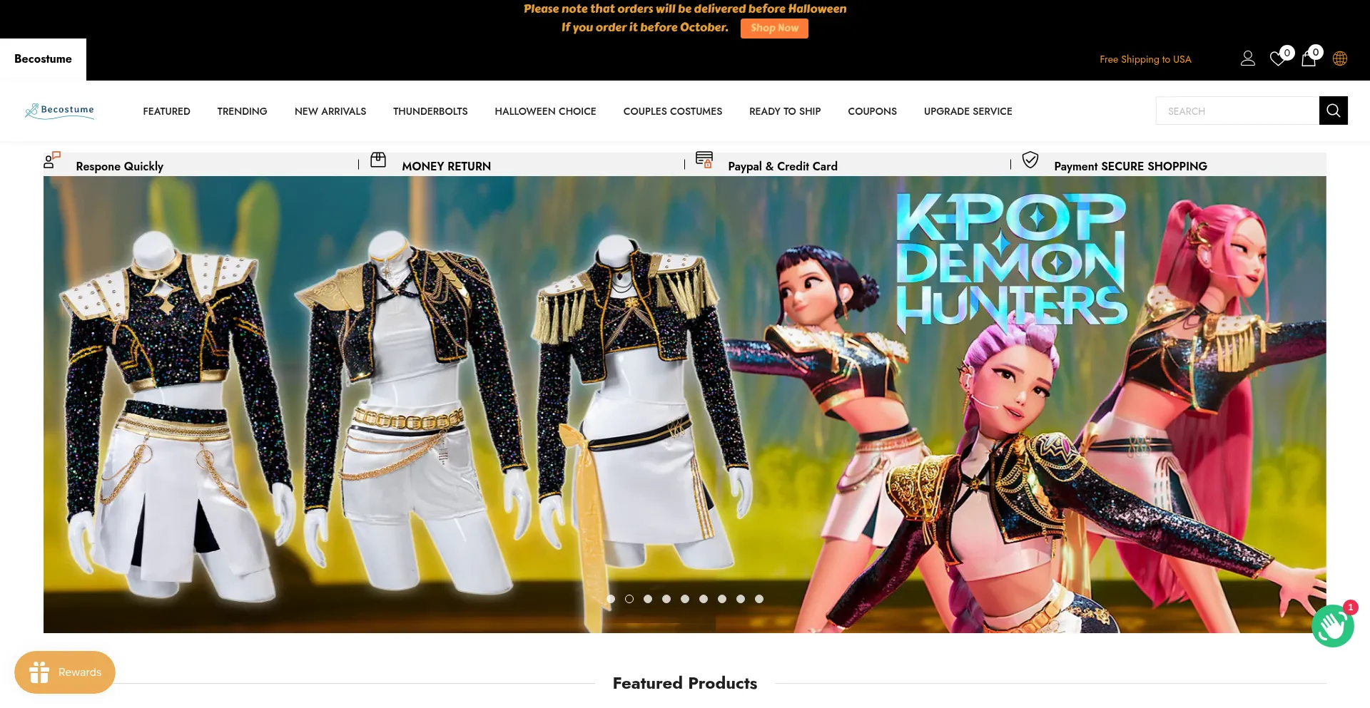 Becostume.com Screenshot