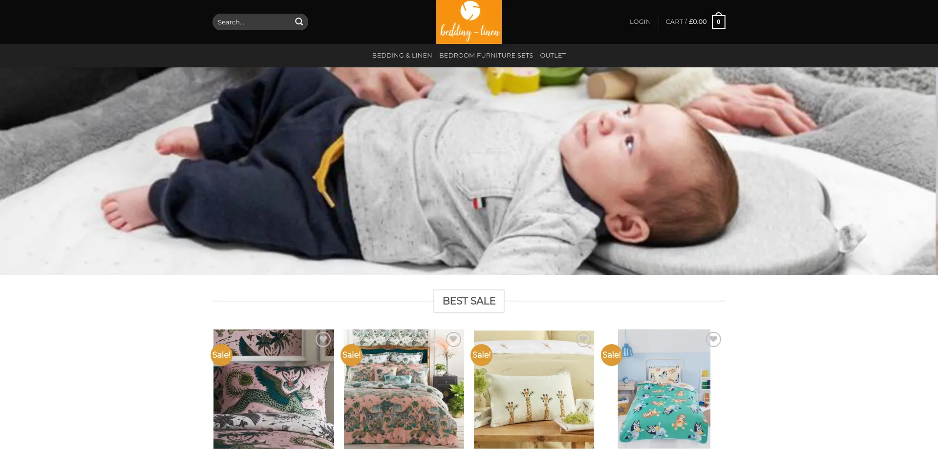 Website screenshot of Bedding-linen.com