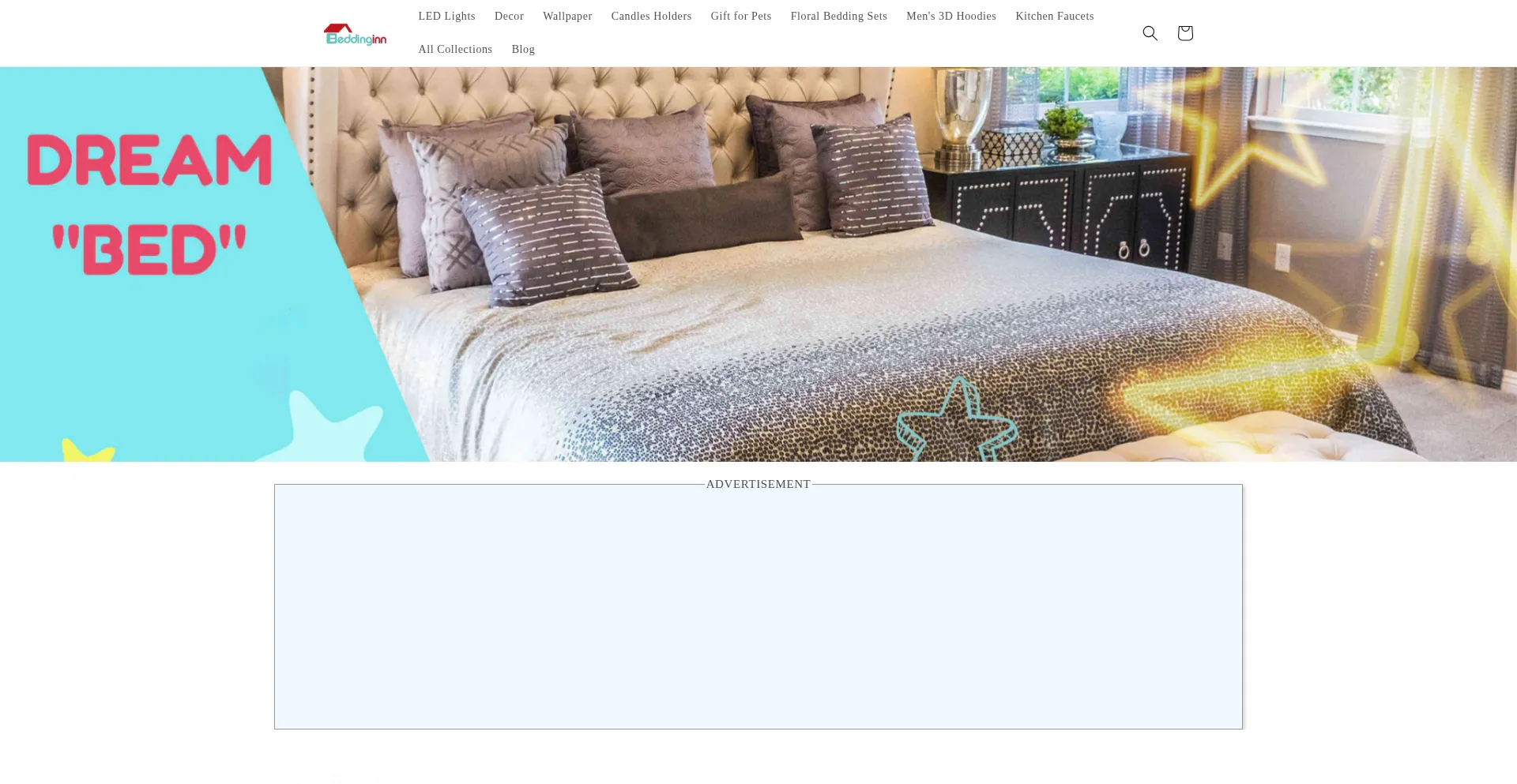 Website screenshot of Beddinginn.com