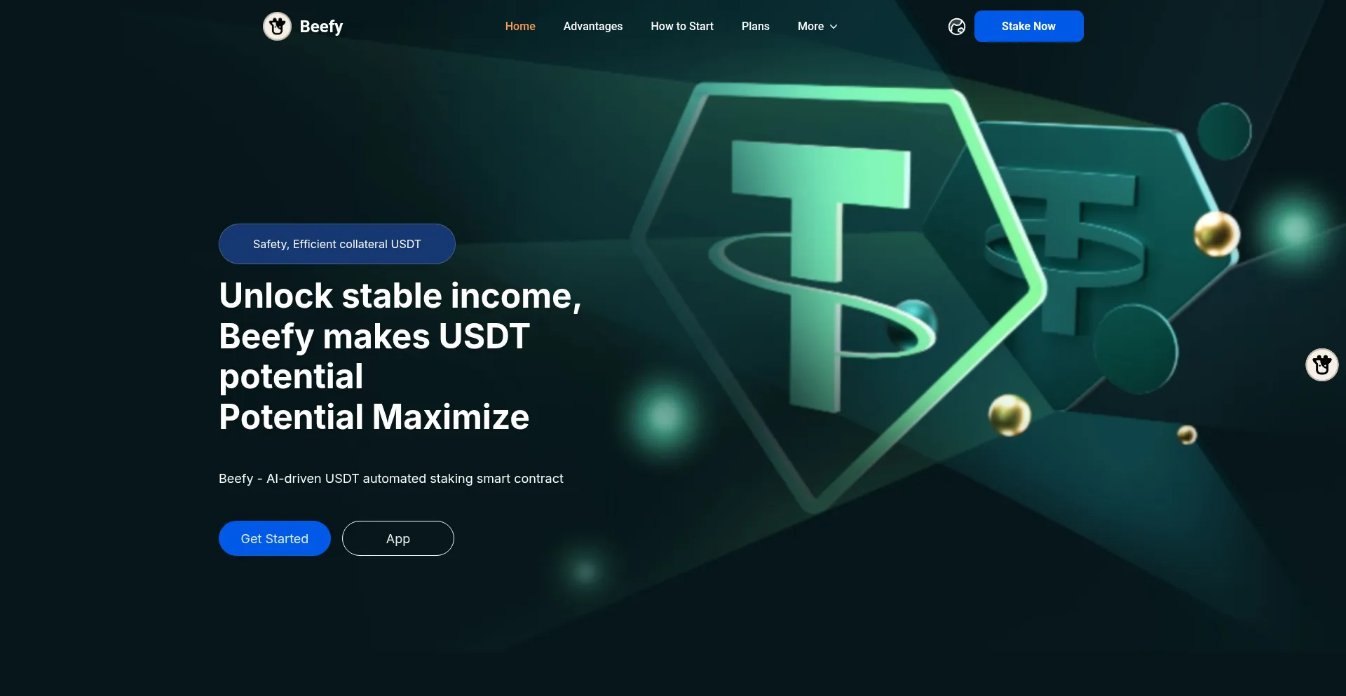 Website screenshot of Beefystake.vip