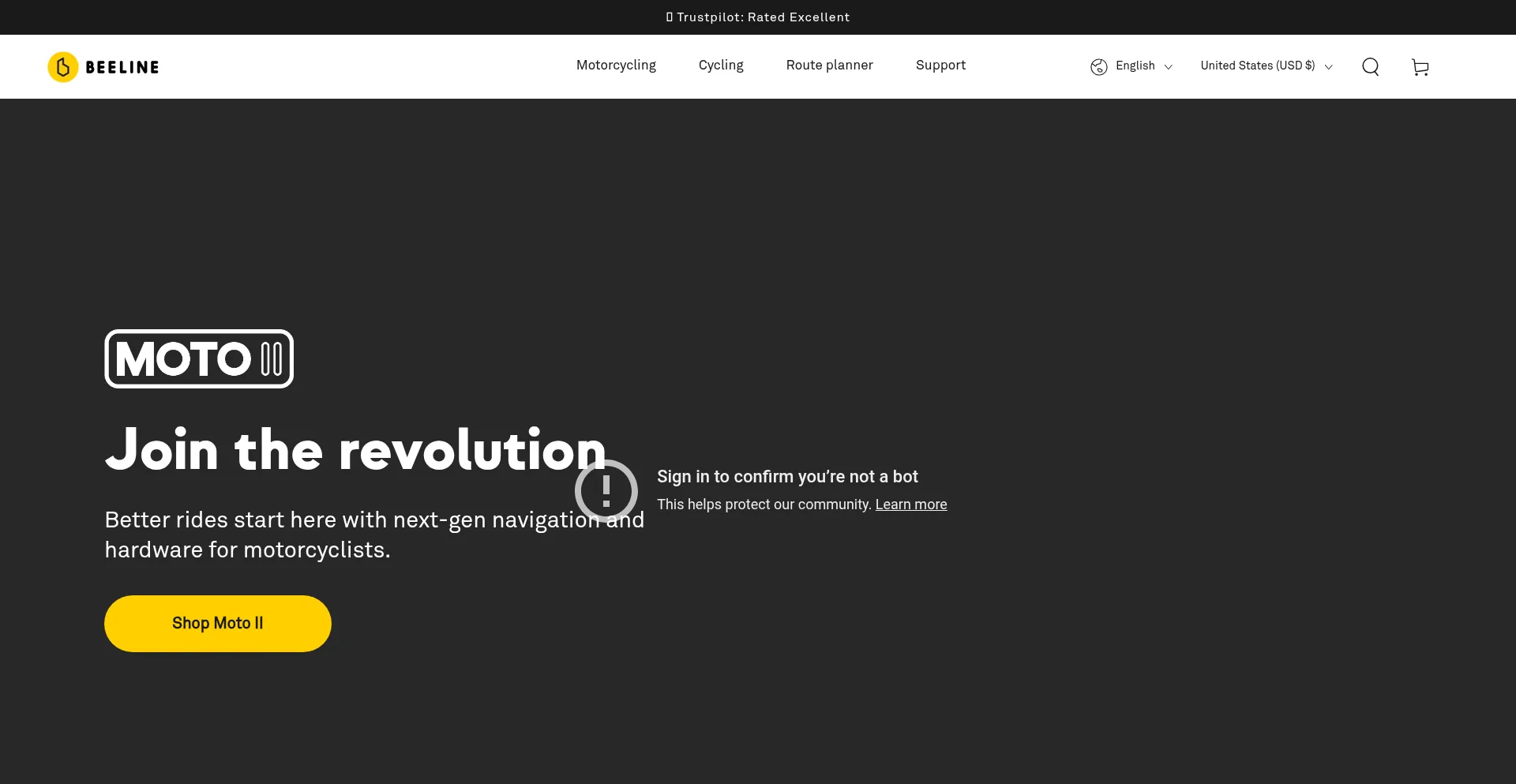 Website screenshot of Beeline.co