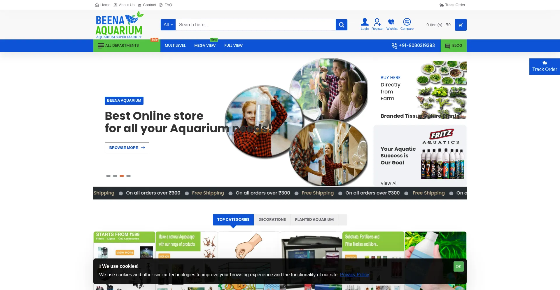 Beenaaquarium.com Screenshot