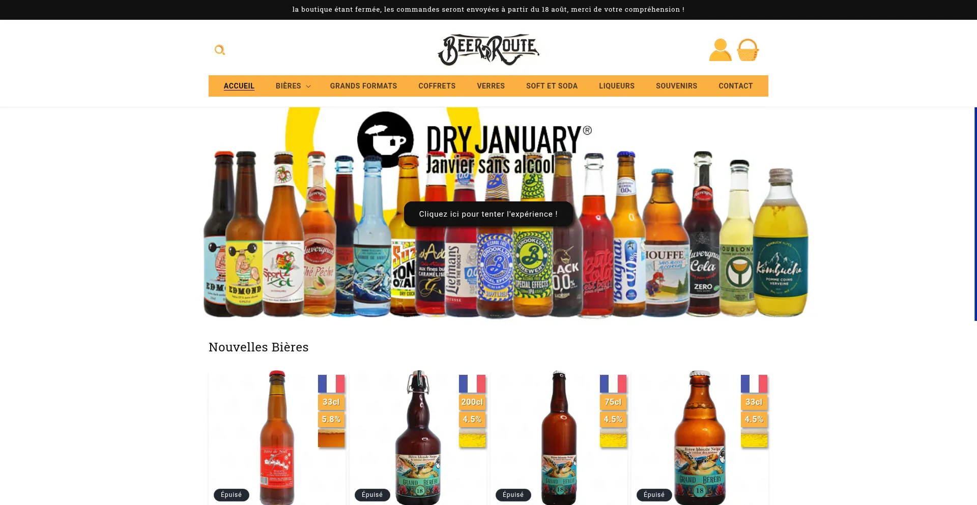 Website screenshot of Beer-route.com
