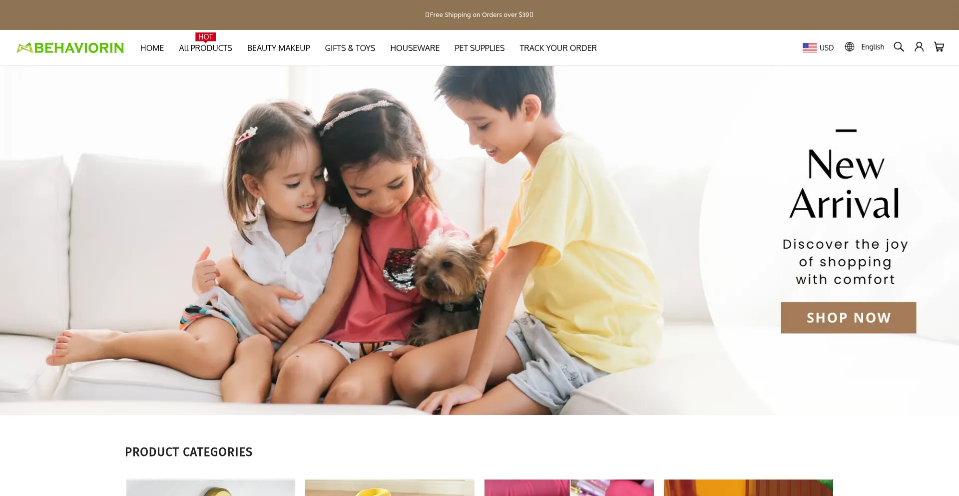 Website screenshot of Behaviorin.com