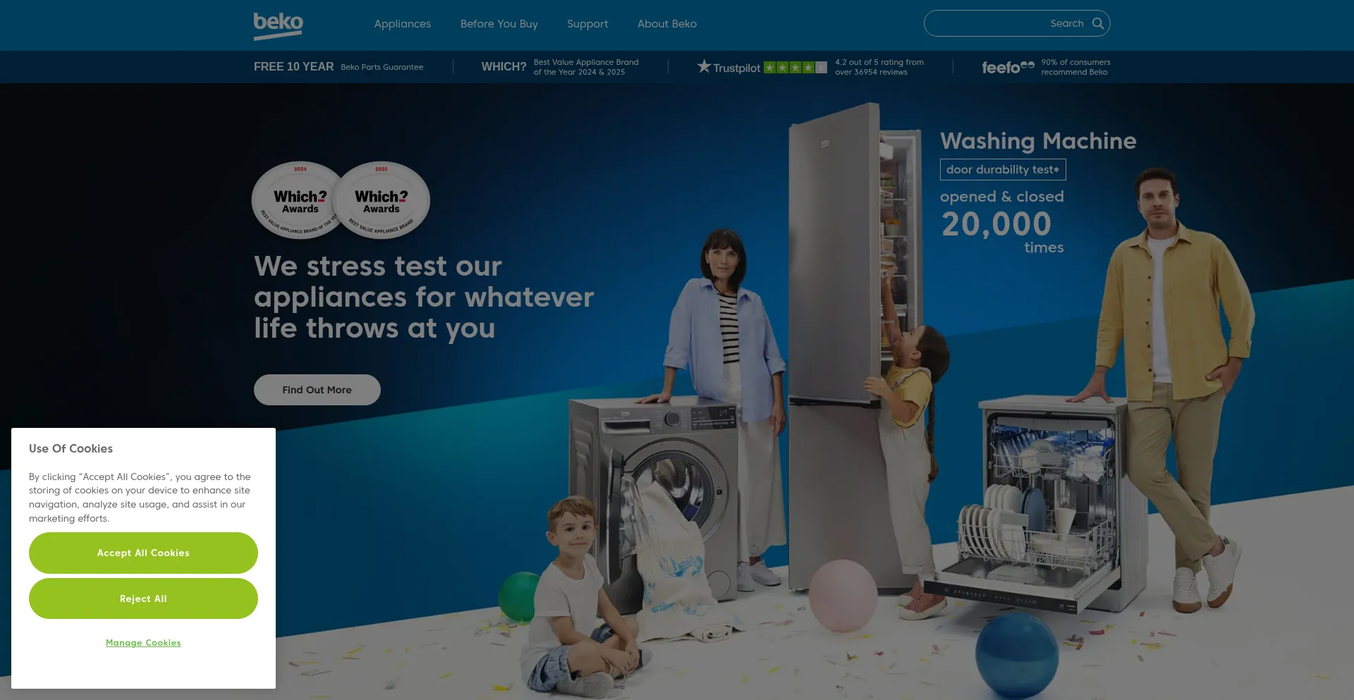 Beko.co.uk Screenshot