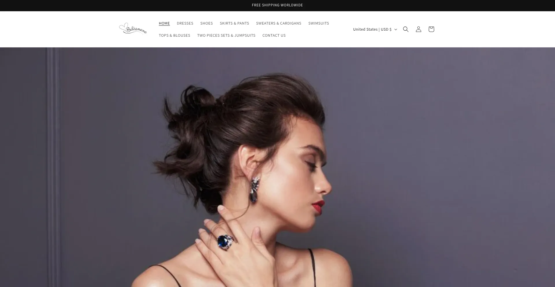 Website screenshot of Belissmano.com