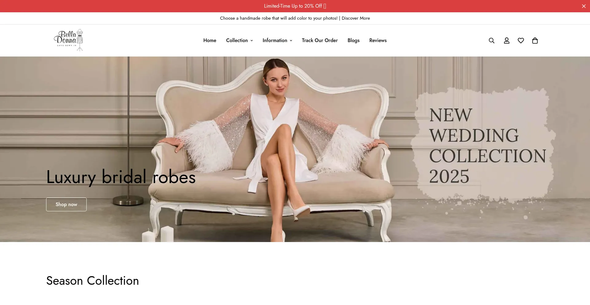 Website screenshot of Belladonnaua.com