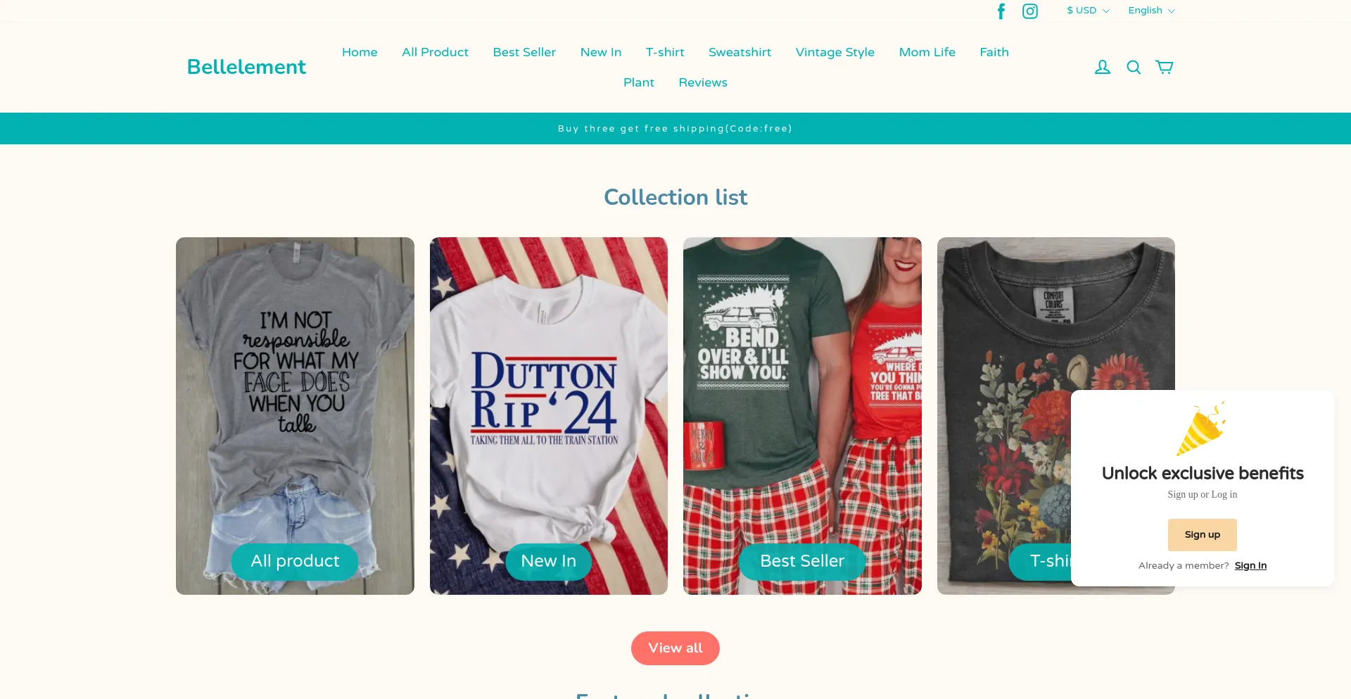 Website screenshot of Bellelement.com