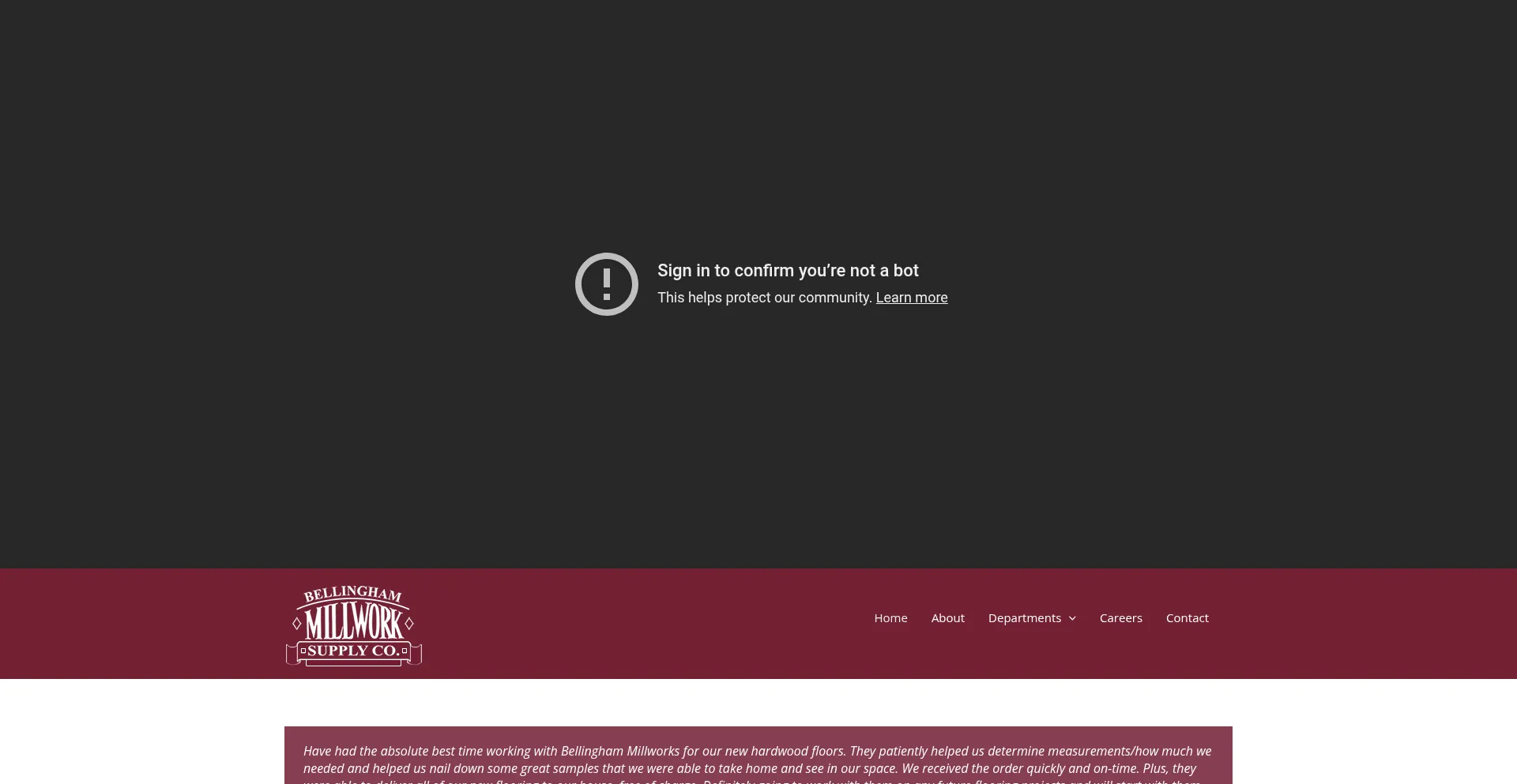 Website screenshot of Bellinghammillwork.com