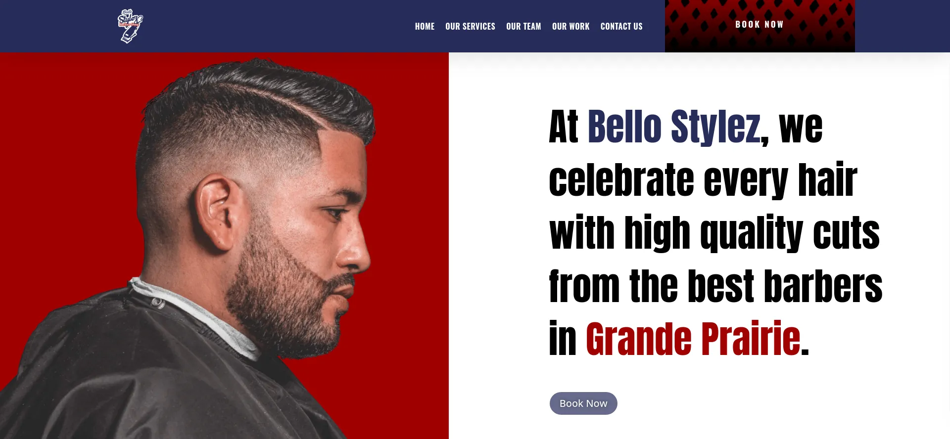 Website screenshot of Bellostylez.ca