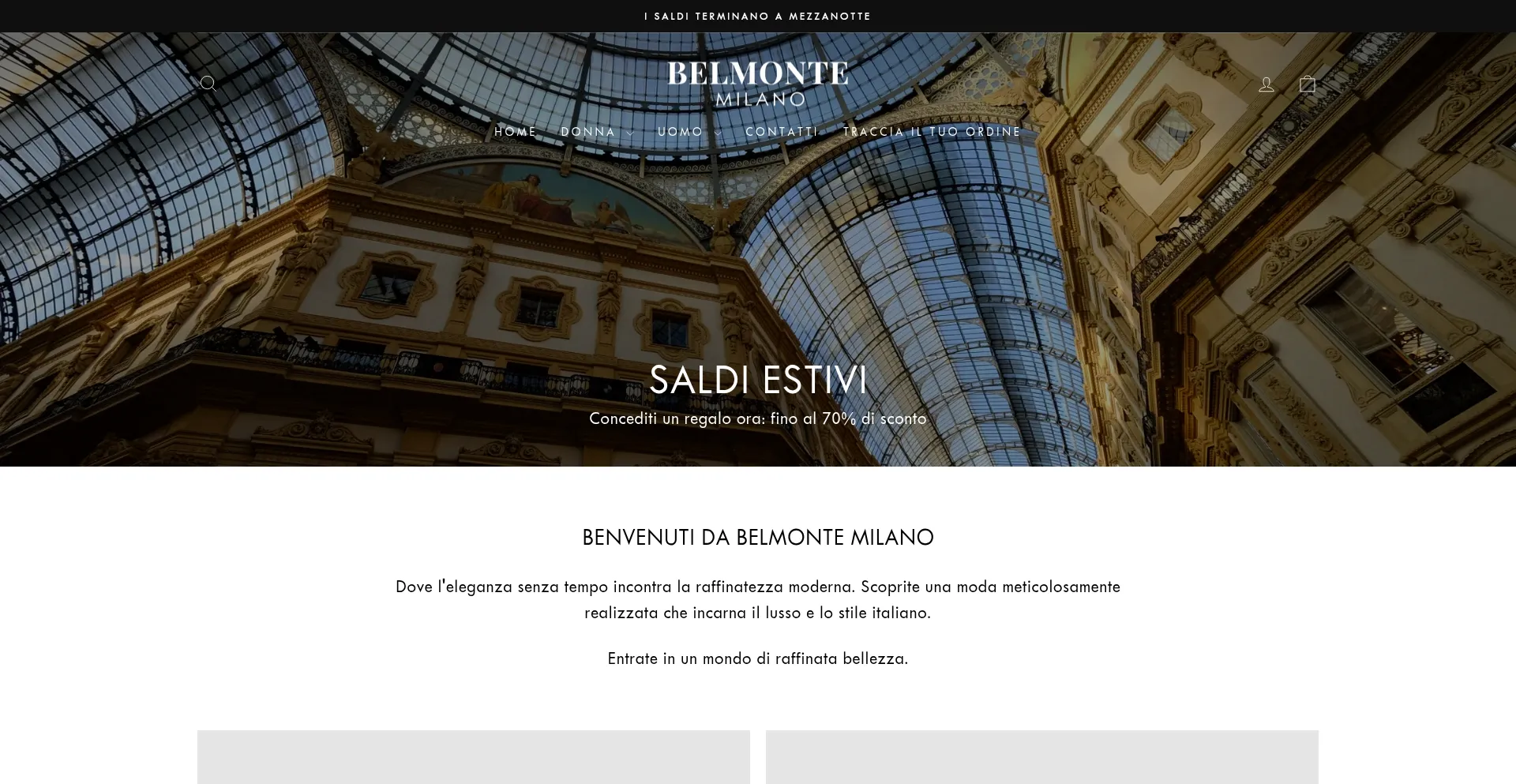 Website screenshot of Belmonte-milano.com