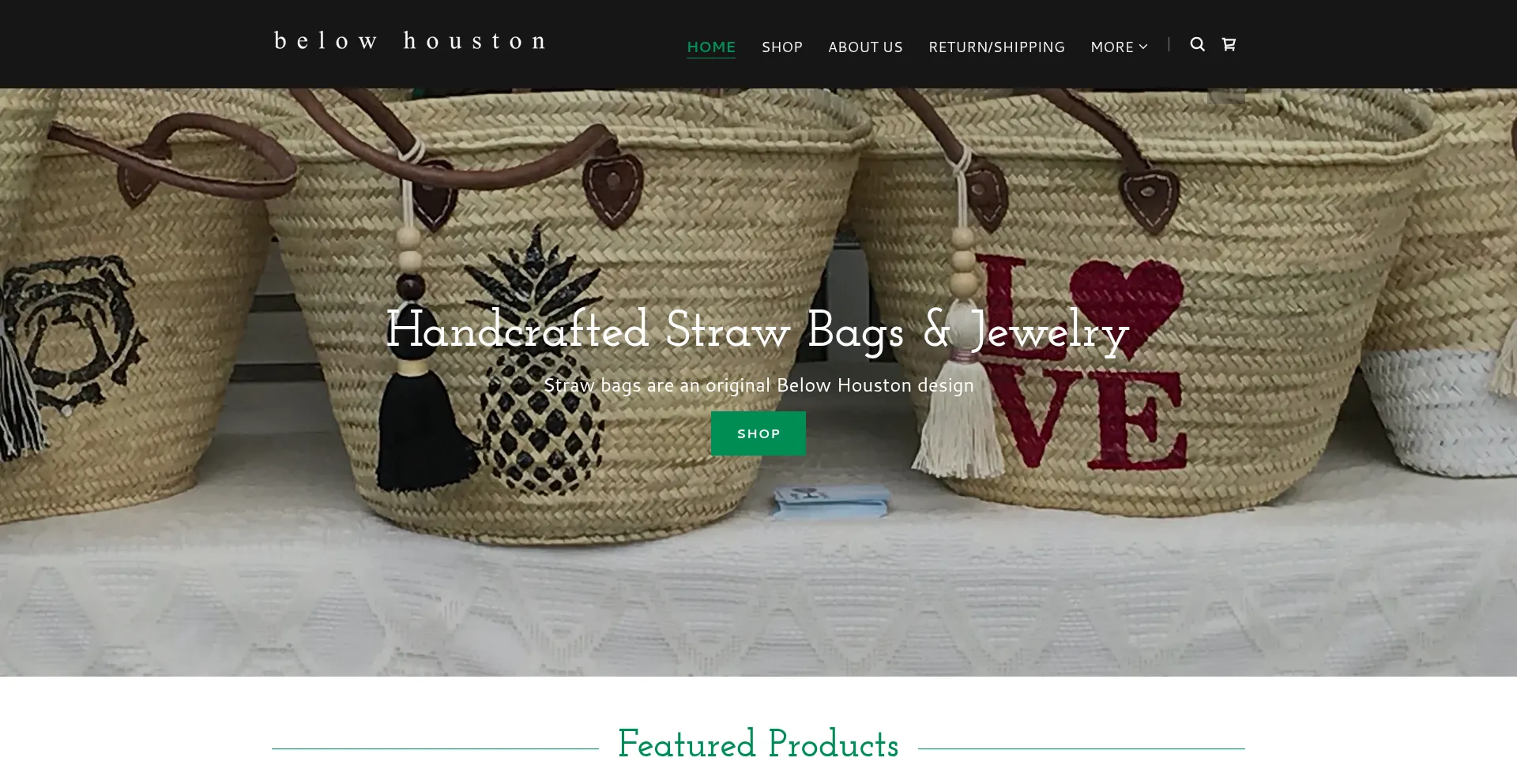Website screenshot of Belowhouston.com