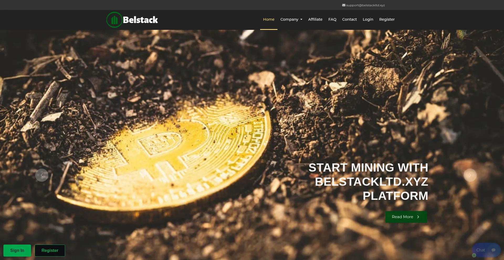 Website screenshot of Belstackltd.xyz