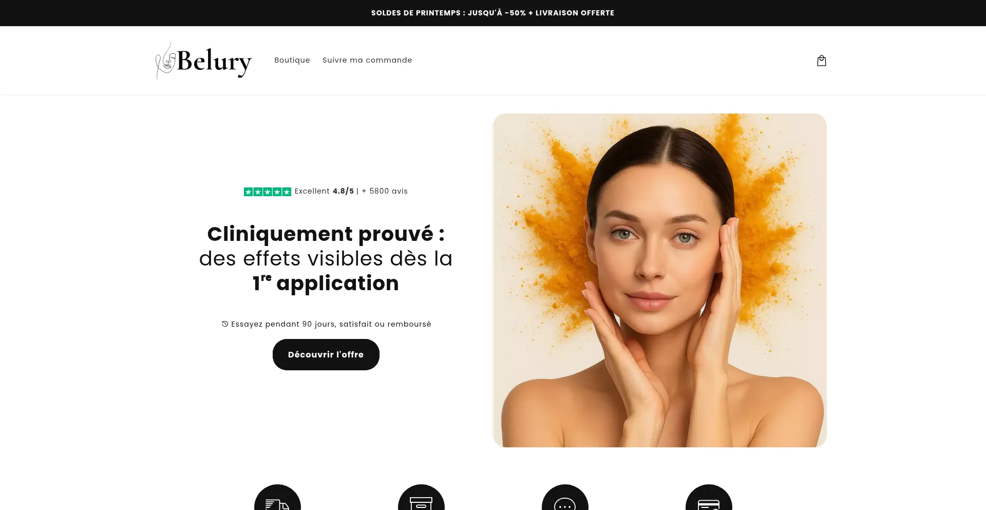 Website screenshot of Belury.com
