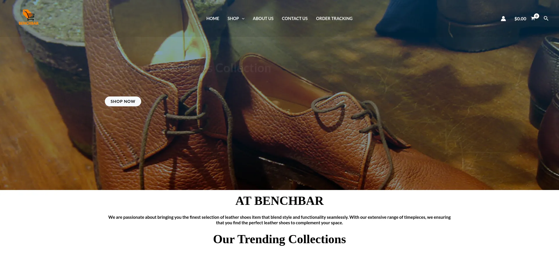 Website screenshot of Benchbar.uk