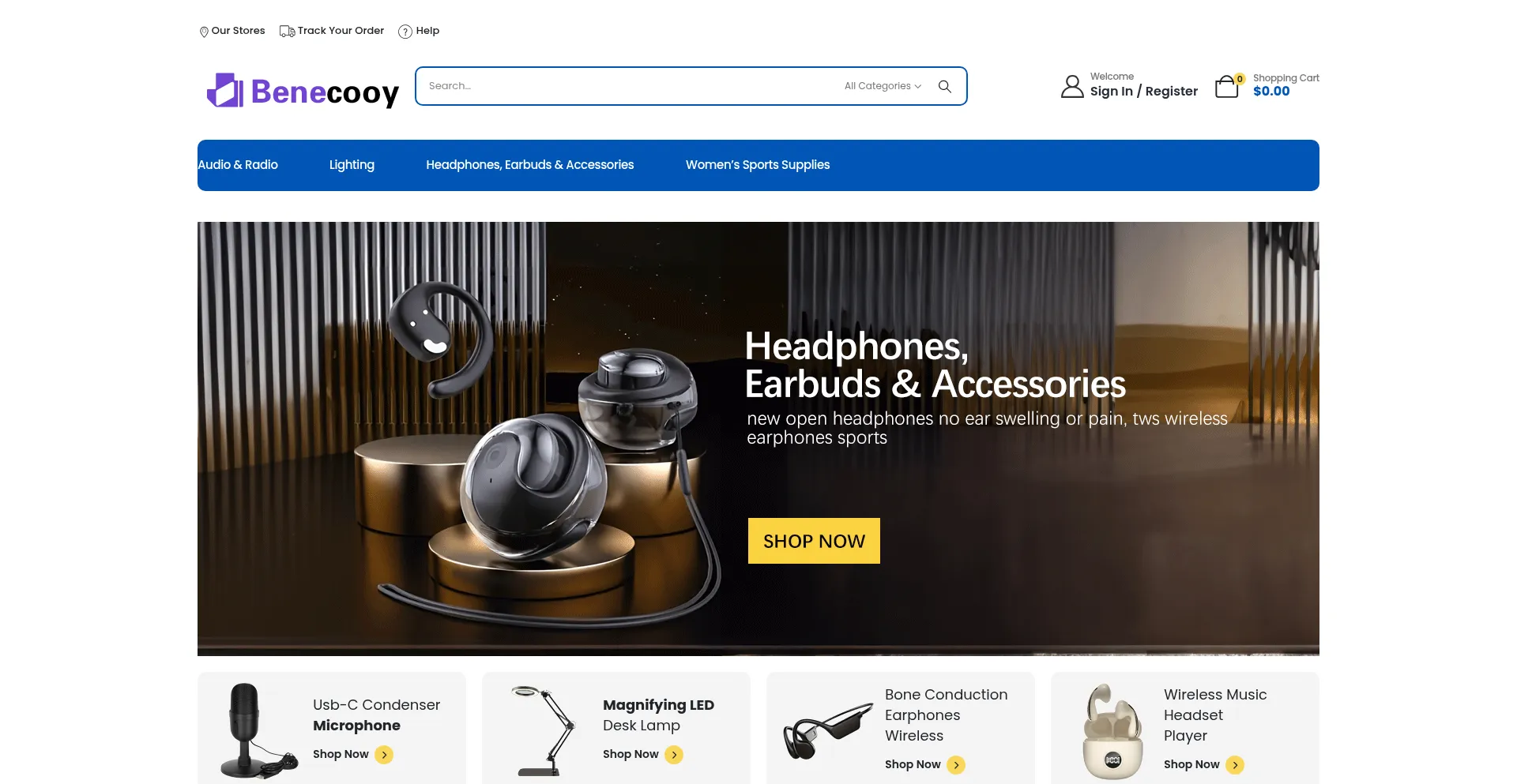 Website screenshot of Benecooy.com