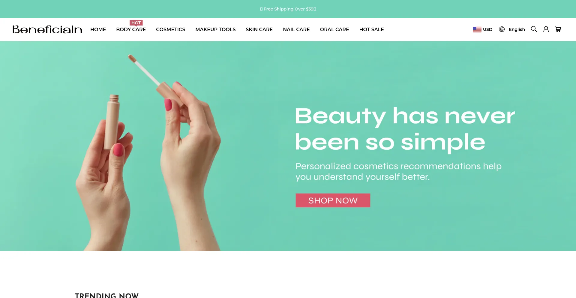 Website screenshot of Beneficialn.com