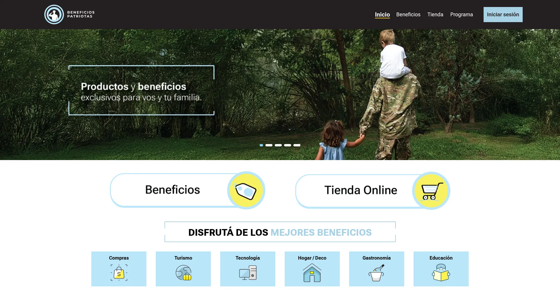 Beneficiospatriotas.com.ar Screenshot
