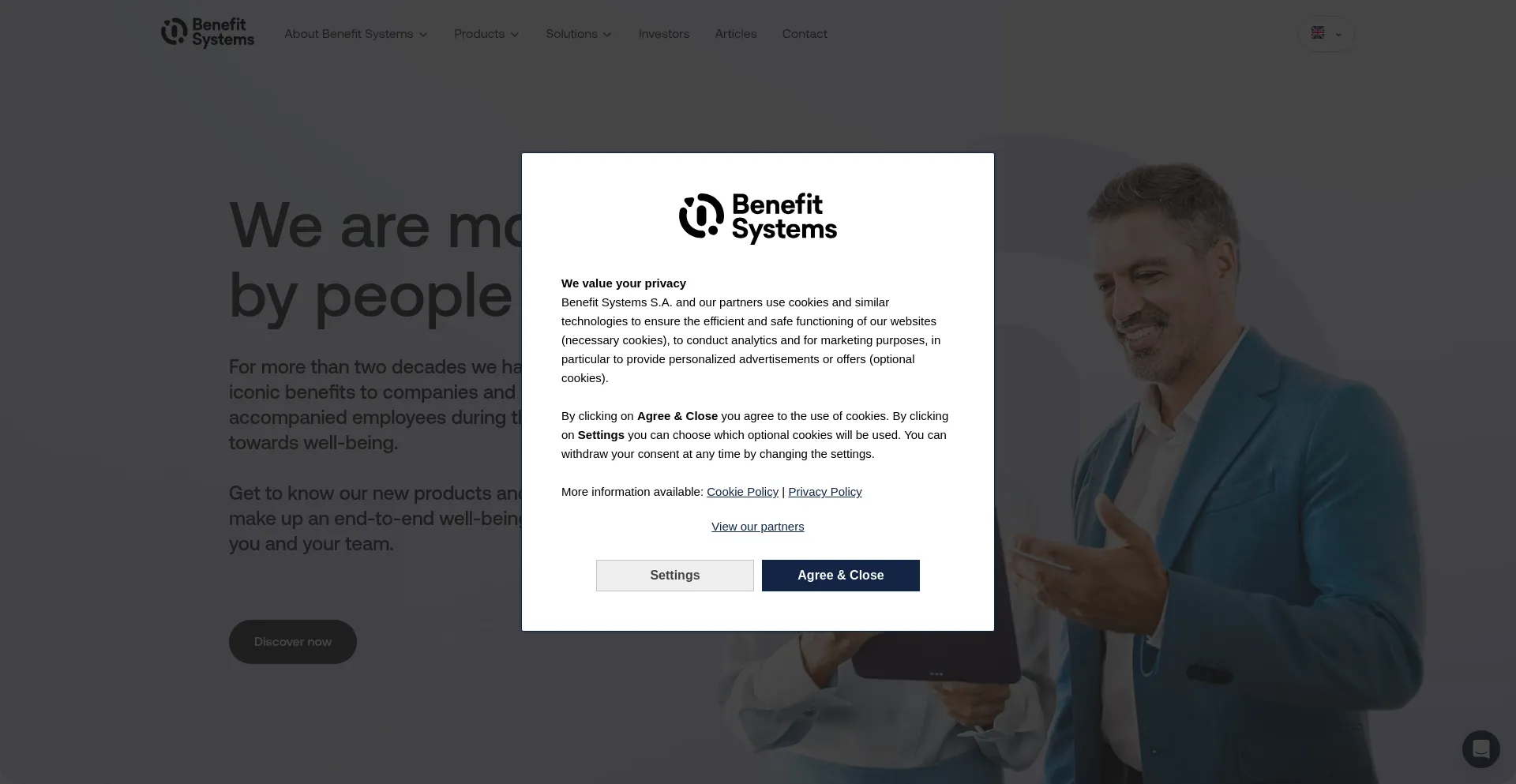 Website screenshot of Benefitsystems.pl